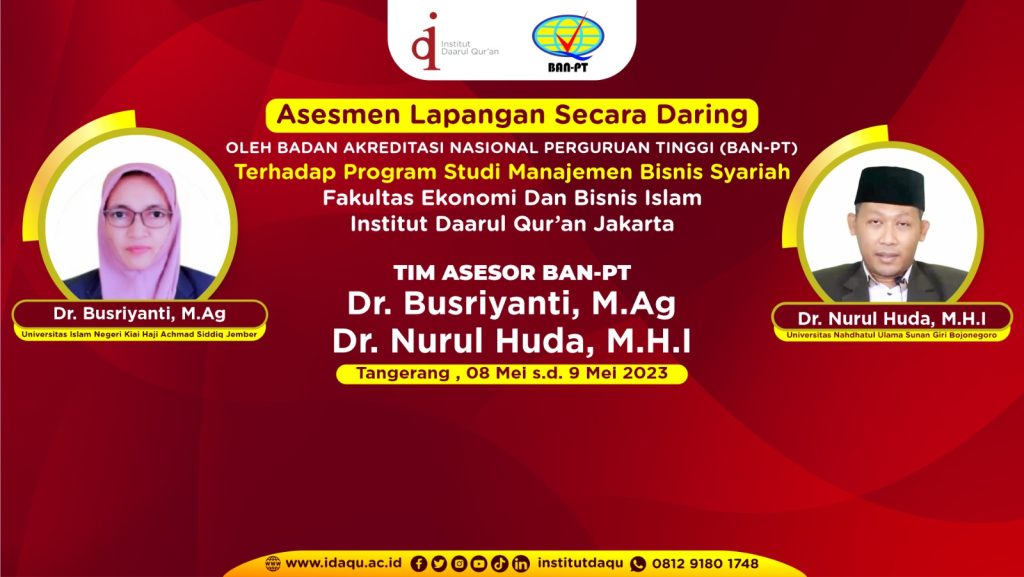 Asesemen Lapangan Daring FEBI Prodi MBS Institut Daarul Qur’an Jakarta