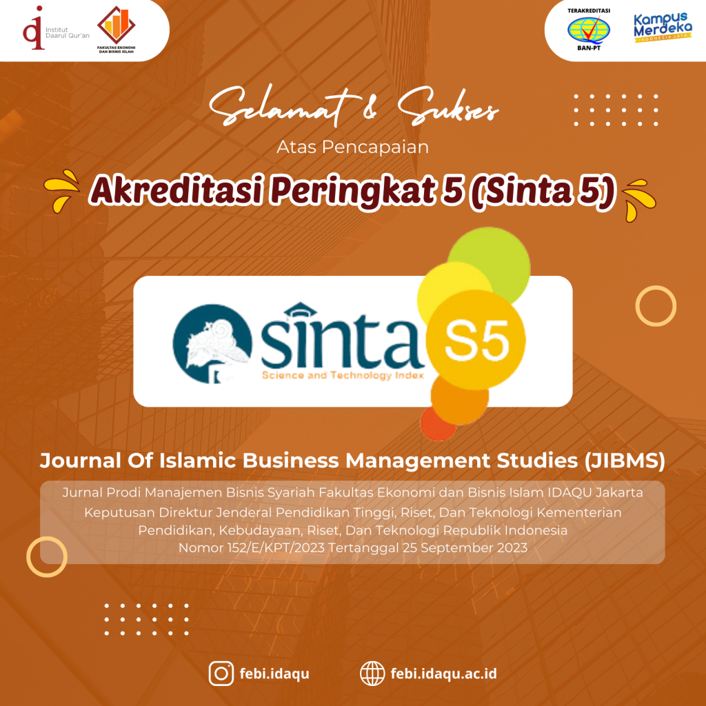 JIBMS dari Fakultas Ekonomi dan Bisnis Islam IDAQU Jakarta Raih Akreditasi Peringkat 5 (Sinta 5)
